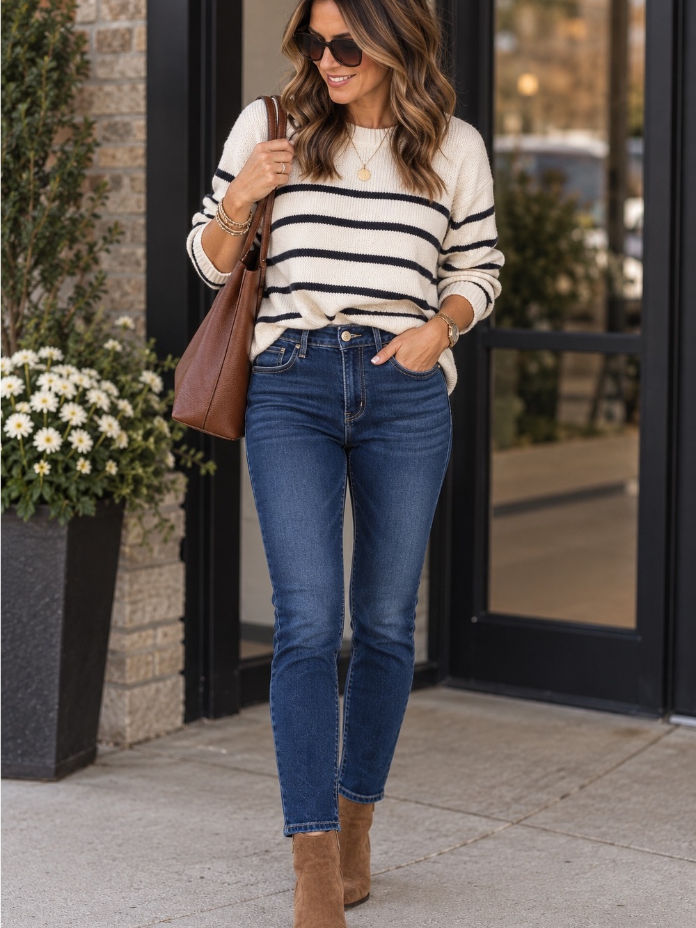 Michael Kors Slim Skinny Jeans in Dark Blue Wash